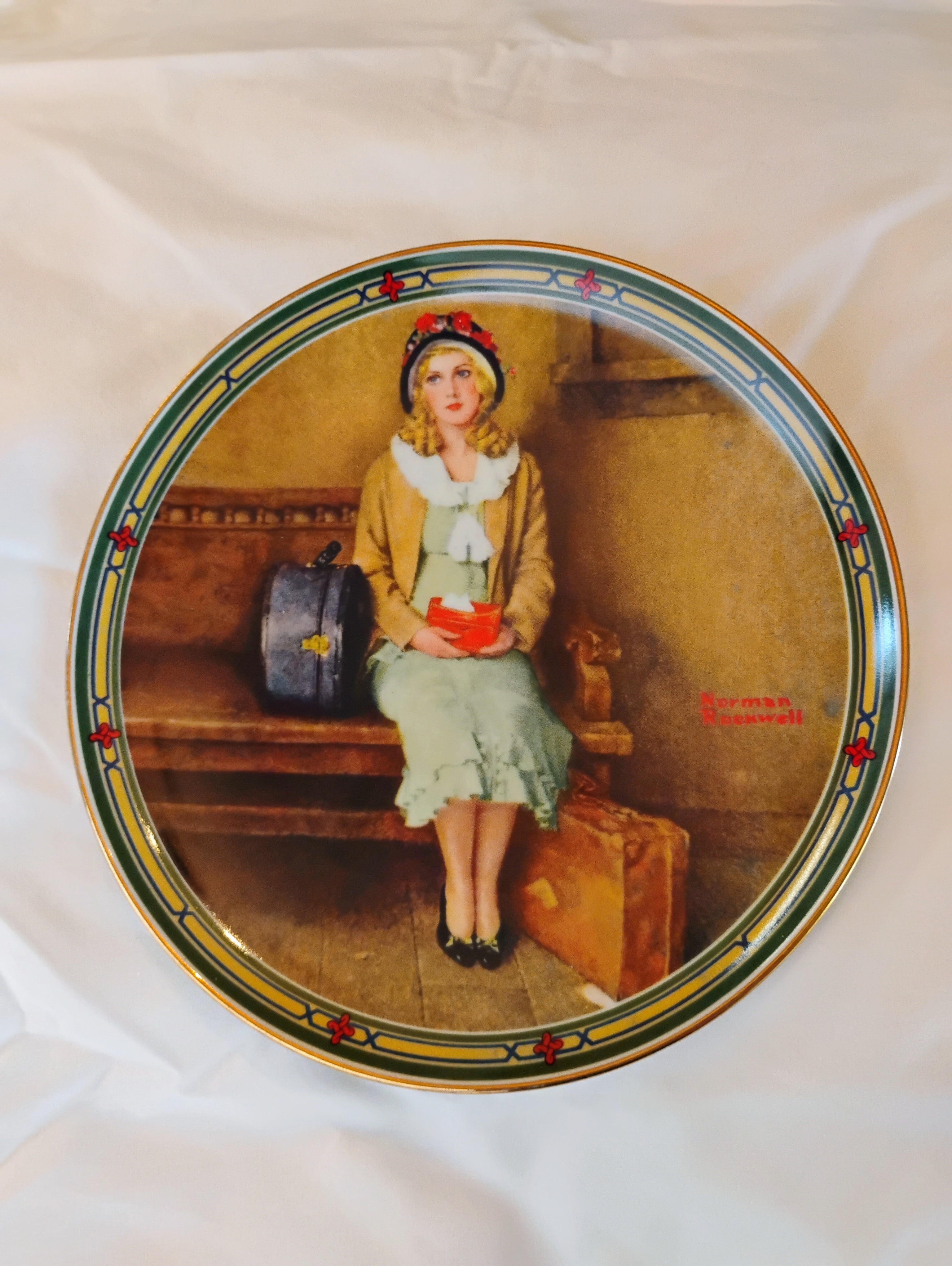 Norman Rockwell "A Young Girl's Dream" Collector Plate by Edwin Knowles