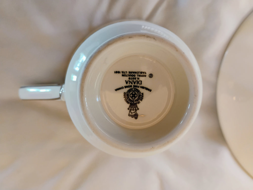 Royal Doulton "Diana" Tea Cup & Saucer — The Romance Collection