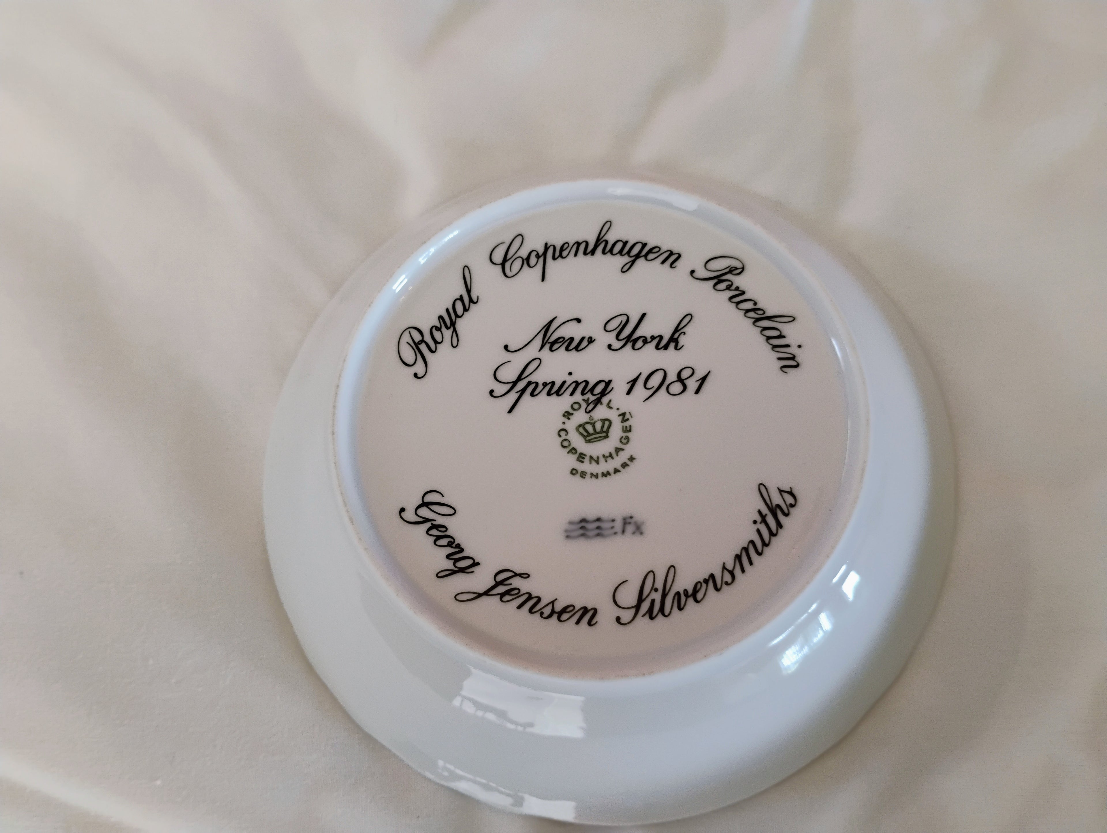 Royal Copenhagen Porcelain Dish — Georg Jensen Silversmiths, New York, Spring 1981