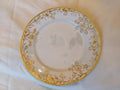 Hand Painted Nippon Gilded Porcelain Plate — 8.5", Raised Gold Floral Vine, c.1891–1921