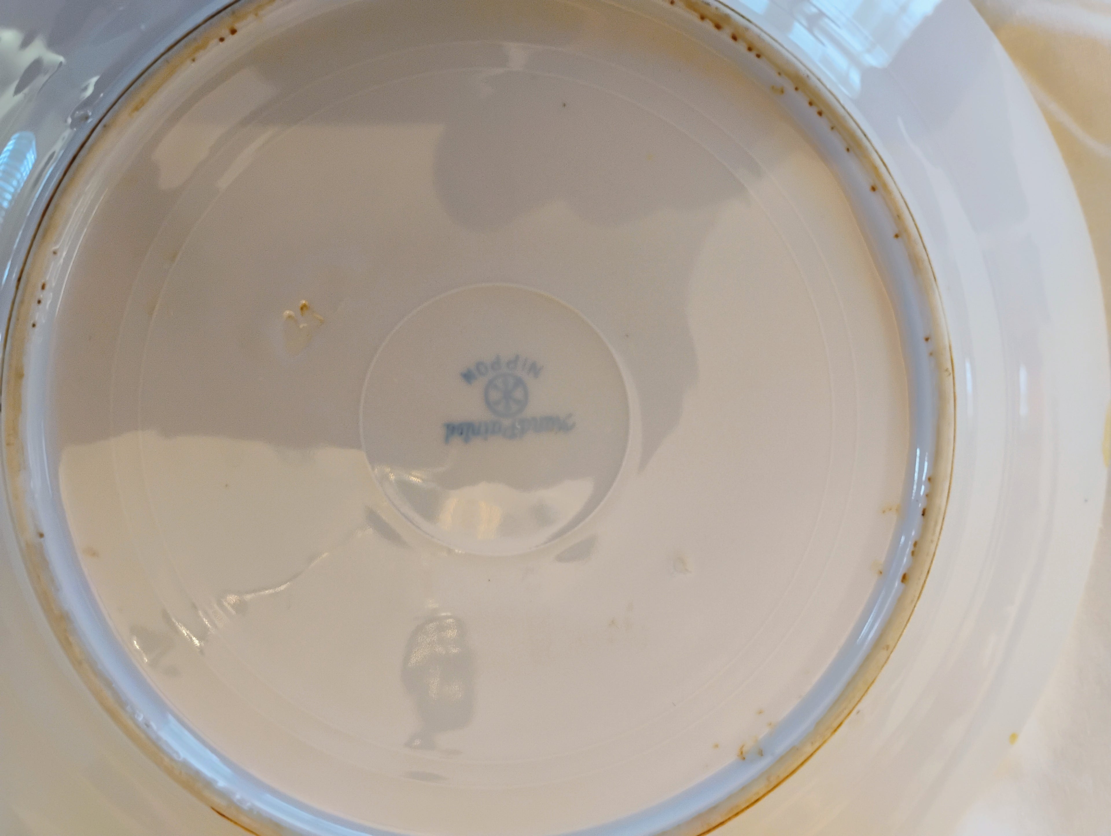Hand Painted Nippon Gilded Porcelain Plate — 7.5", Raised Gold Floral Vine, c.1891–1921