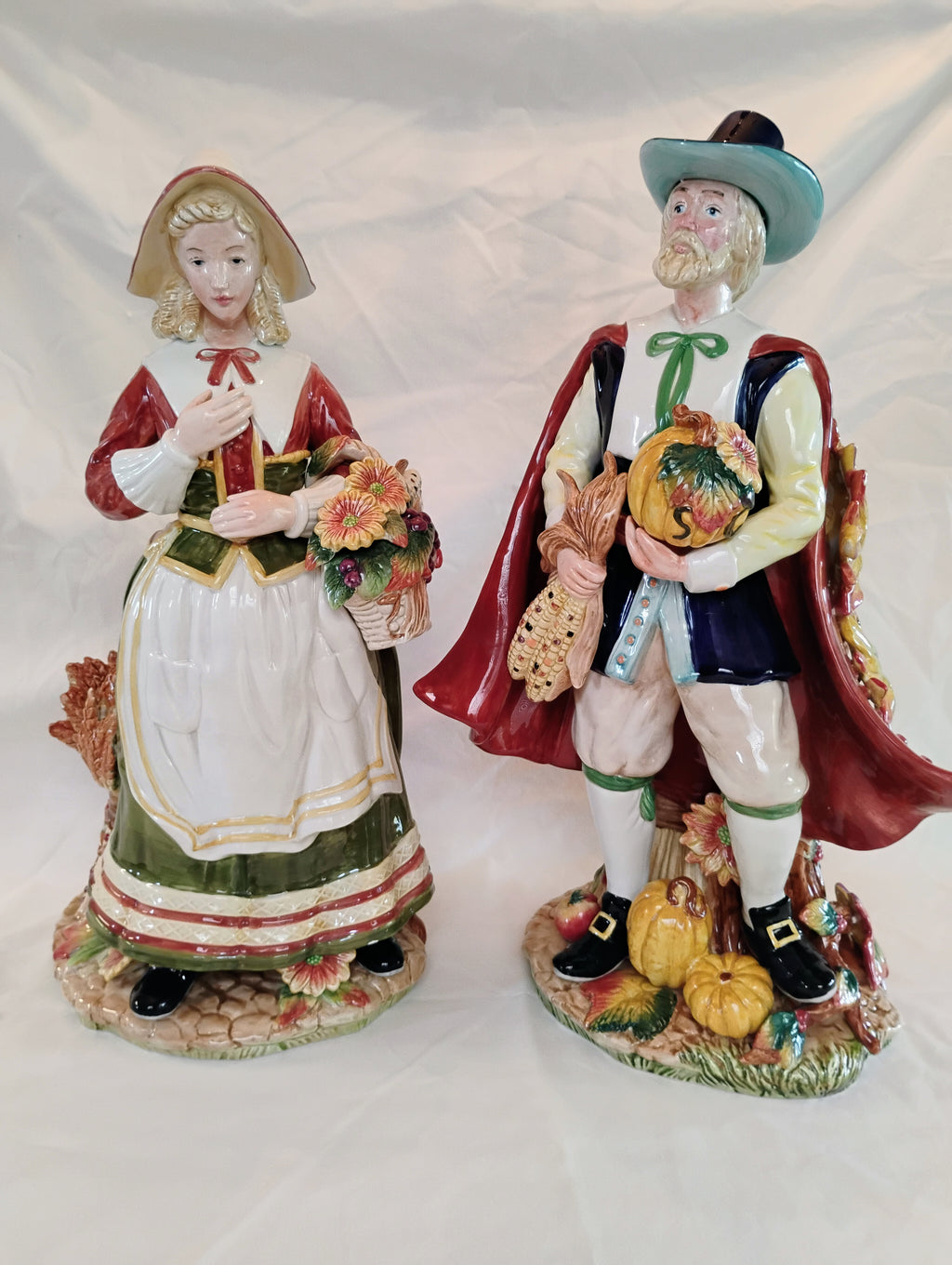 Fitz and Floyd Classics Harvest Heritage Pilgrim Woman Figurine — Original Box