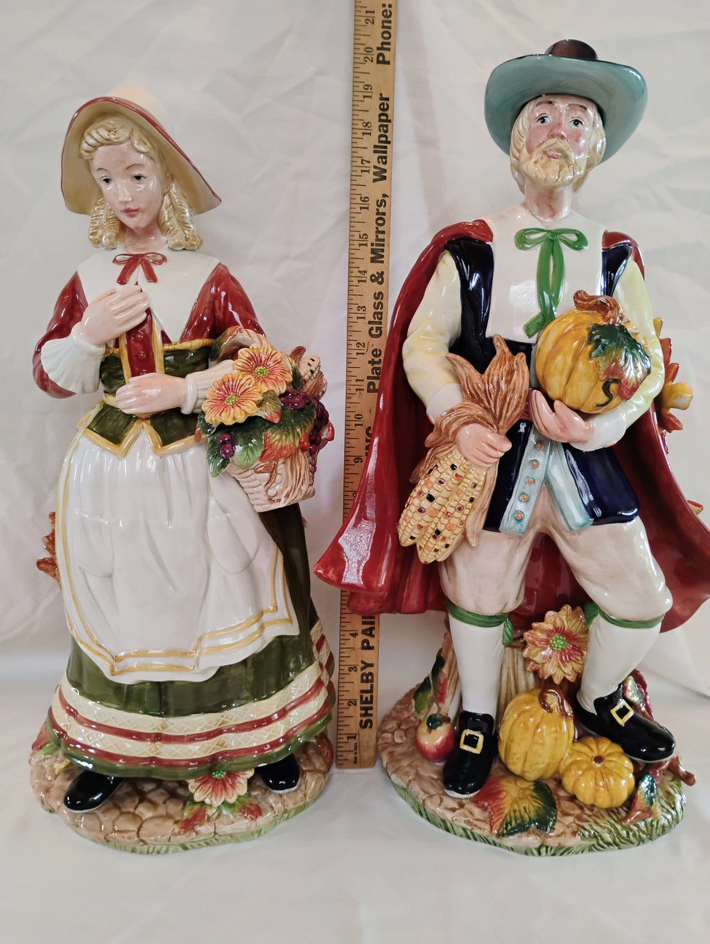 Fitz and Floyd Classics Harvest Heritage Pilgrim Woman Figurine — Original Box