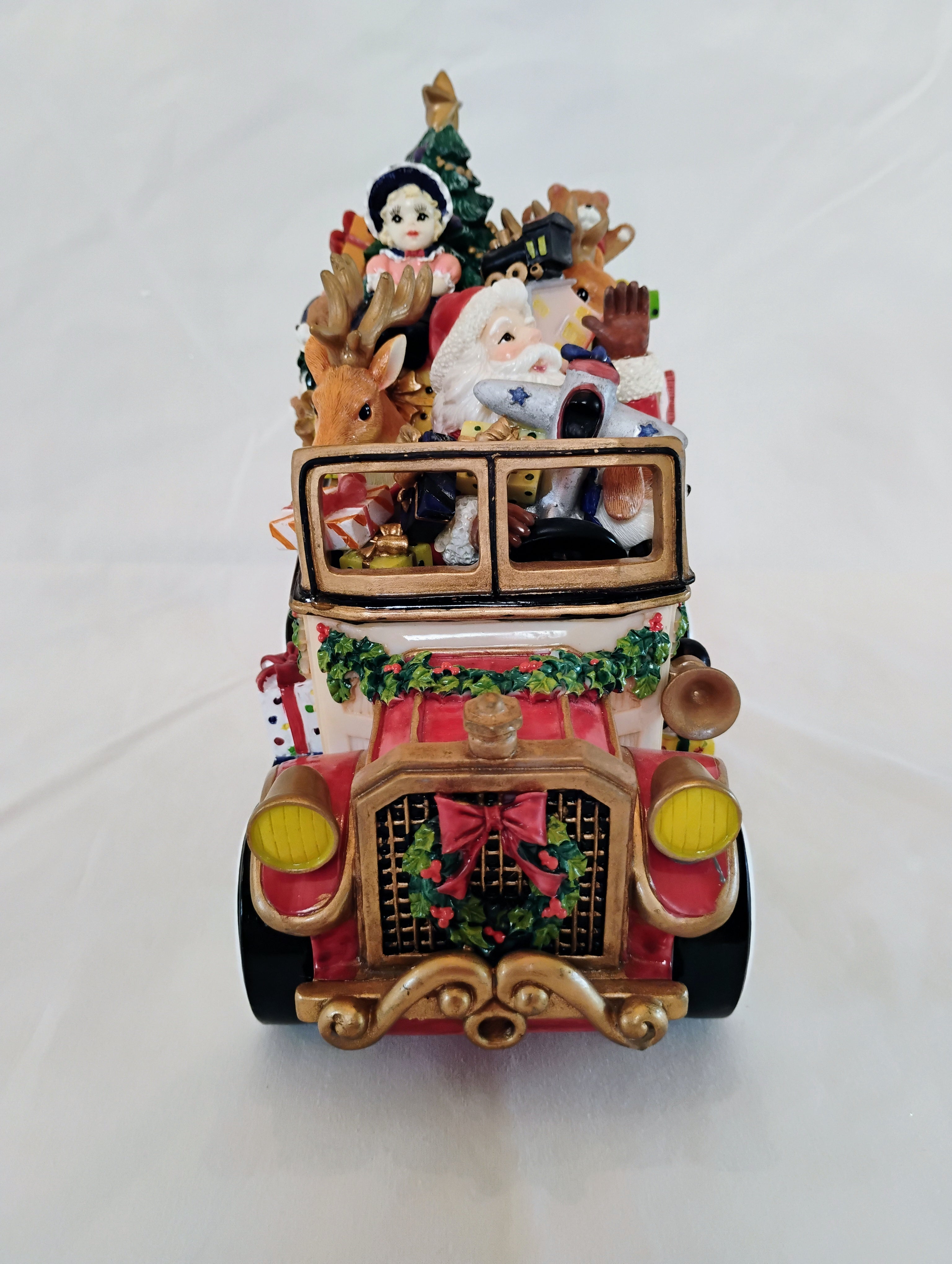 Fitz and Floyd "Here Comes Santa Claus" Santa Mobile Musical Figurine — Original Box