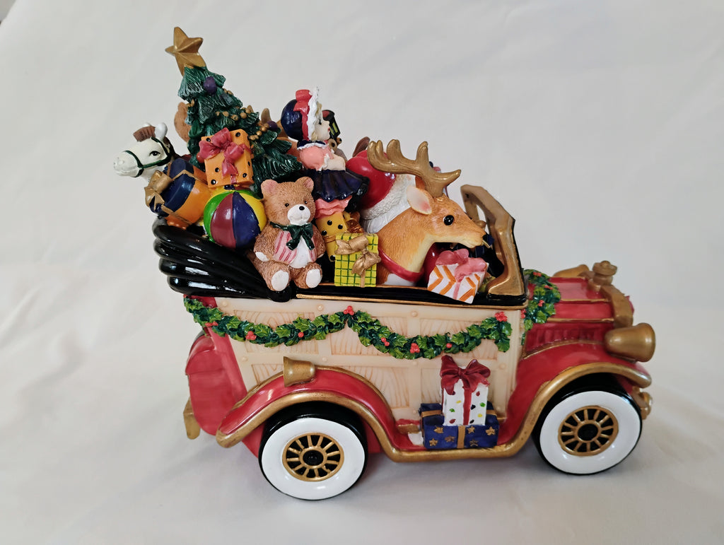 Fitz and Floyd "Here Comes Santa Claus" Santa Mobile Musical Figurine — Original Box