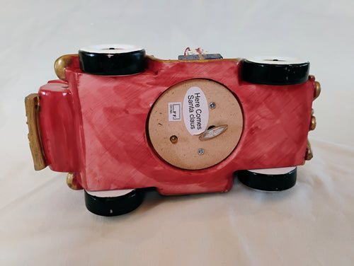 Fitz and Floyd "Here Comes Santa Claus" Santa Mobile Musical Figurine — Original Box