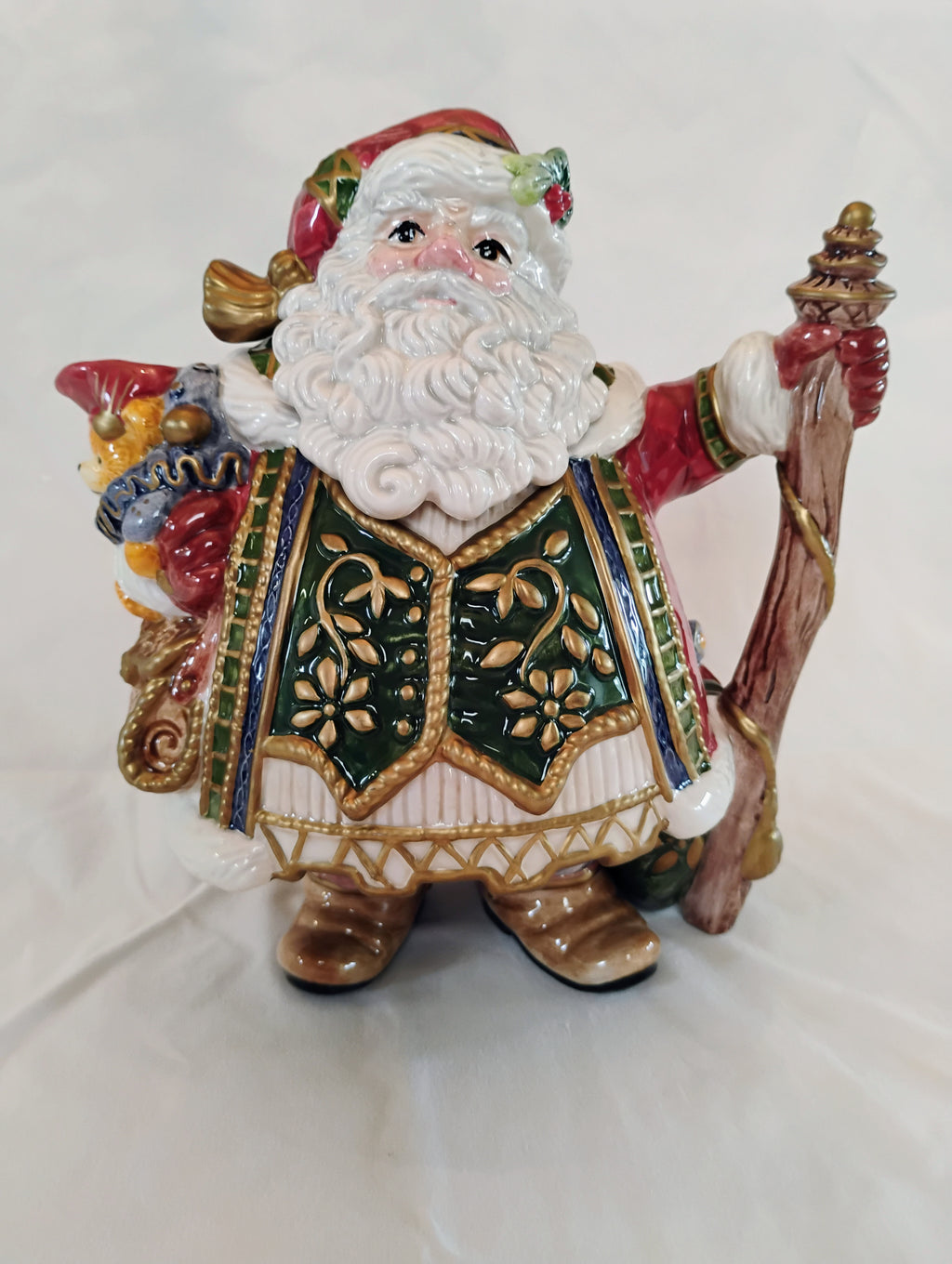 Fitz and Floyd Classics Old World Santa Teapot