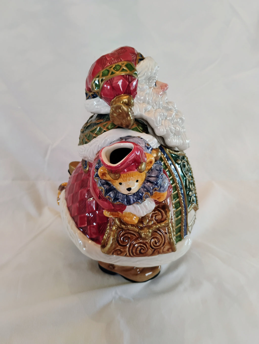 Fitz and Floyd Classics Old World Santa Teapot
