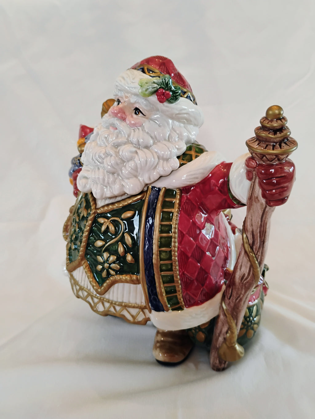 Fitz and Floyd Classics Old World Santa Teapot