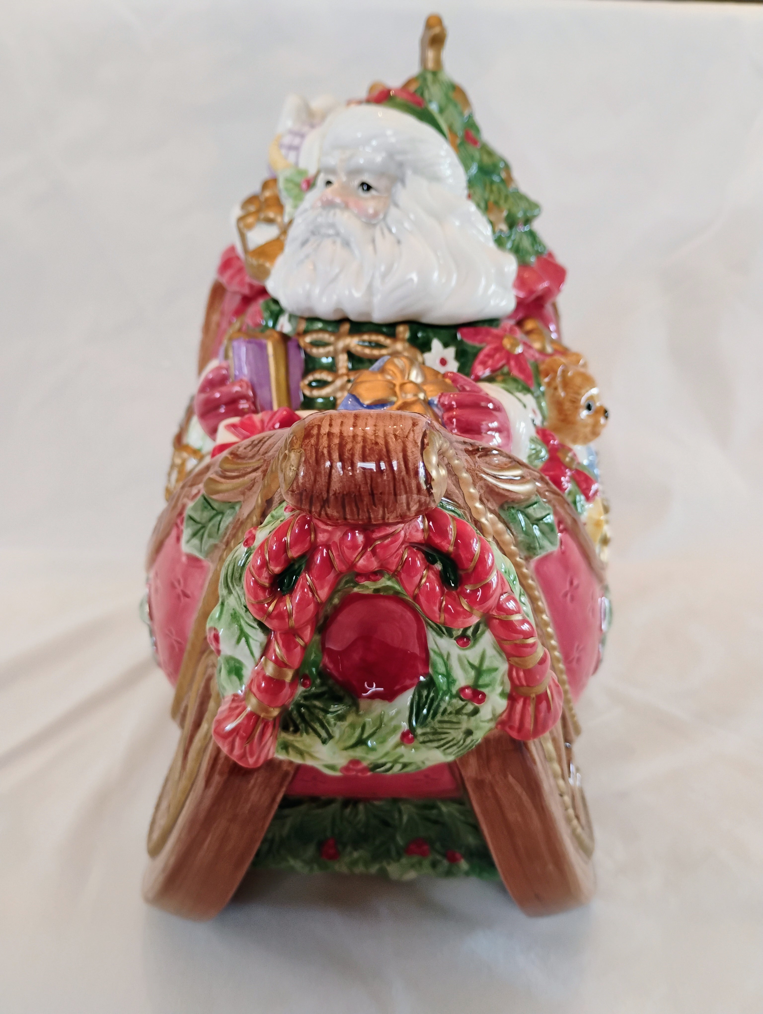 Fitz and Floyd Santa's Sleigh Cookie Jar