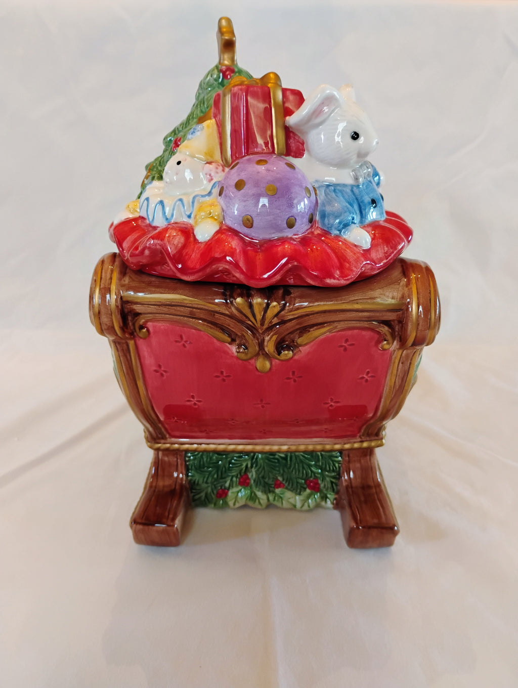 Fitz and Floyd Santa's Sleigh Cookie Jar