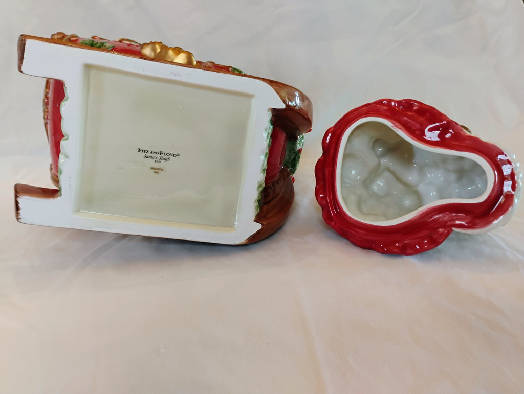 Fitz and Floyd Santa's Sleigh Cookie Jar
