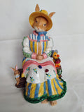 Fitz and Floyd "Mother" Bunny Musical Figurine — Wind-Up Music Box with Original Box