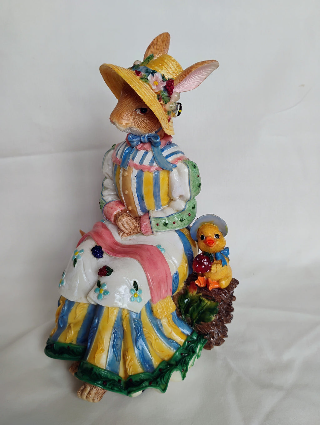Fitz and Floyd "Mother" Bunny Musical Figurine — Wind-Up Music Box with Original Box