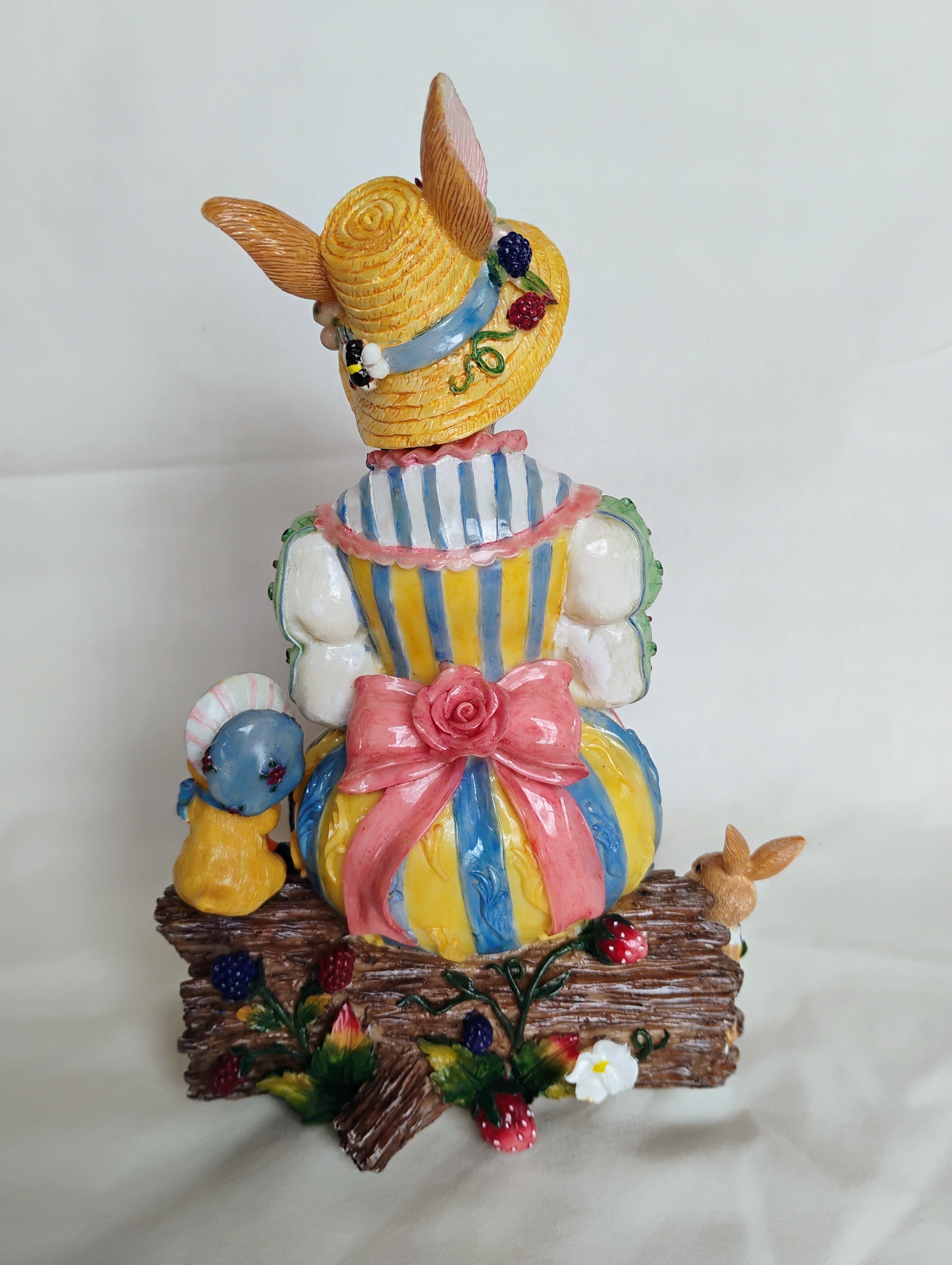 Fitz and Floyd "Mother" Bunny Musical Figurine — Wind-Up Music Box with Original Box