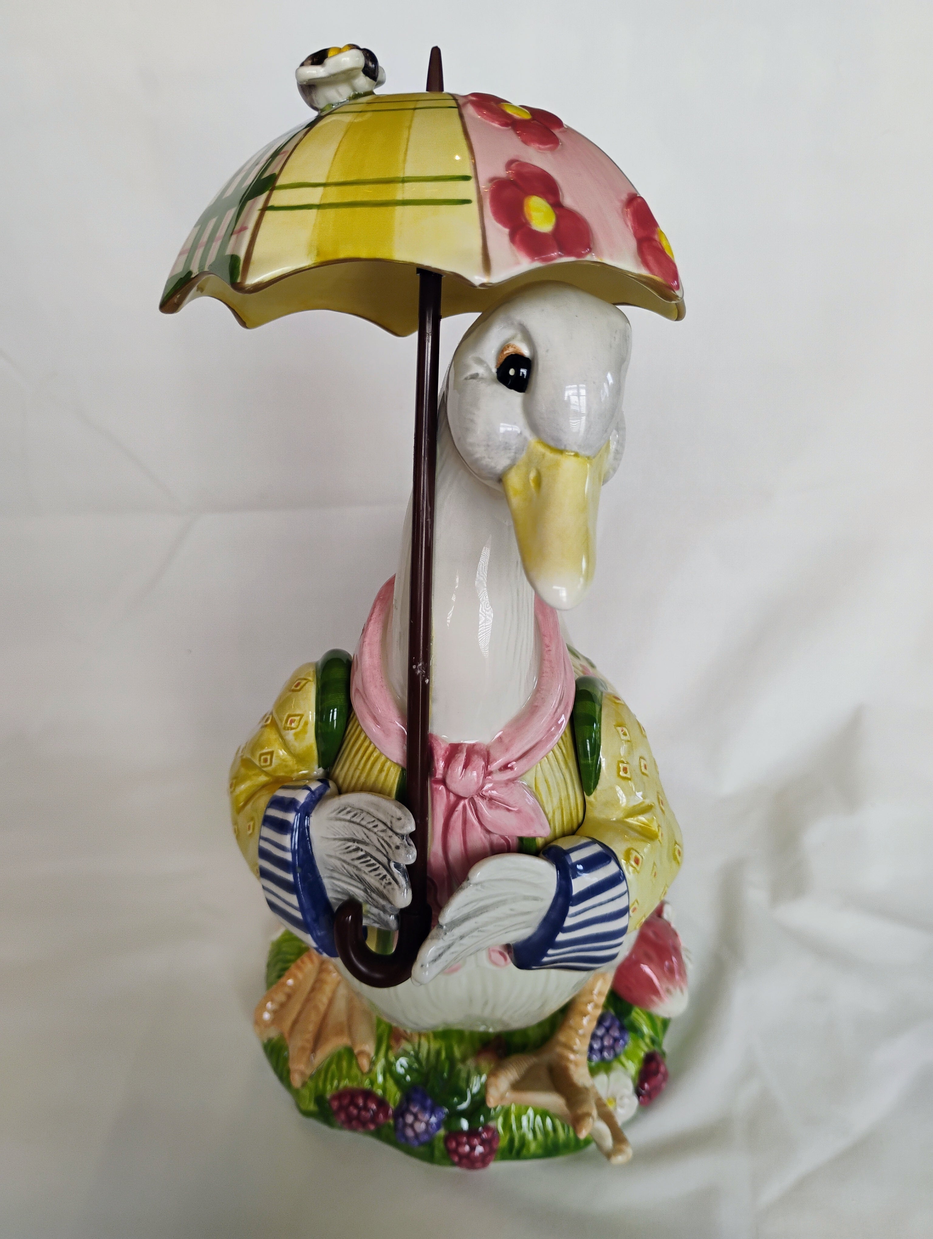 Fitz and Floyd Somerset Duck Cookie Jar with Original Box