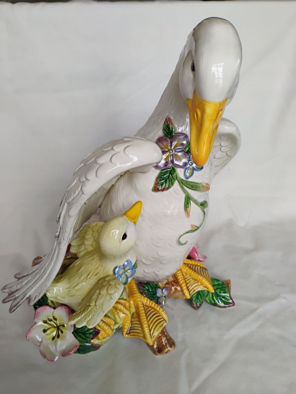 Fitz and Floyd Classics Mother Goose with Gosling Figurine with Original Box